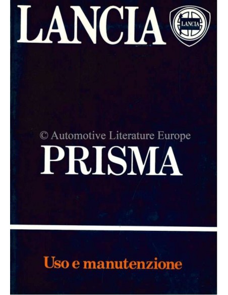1984 LANCIA PRISMA INSTRUCTIEBOEKJE ITALIAANS