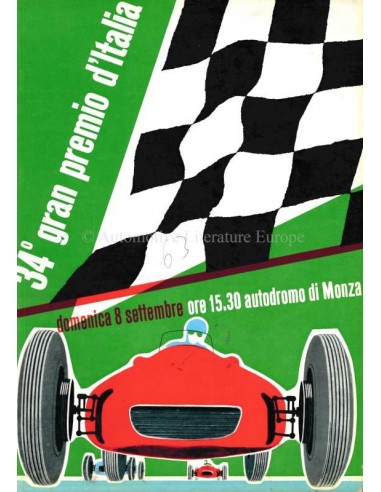 1963 33RD GRAND PRIX OF ITALY (MONZA) OFFICIAL CATALOGUE ITALIAN