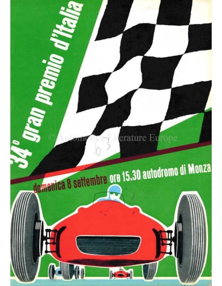 1963 33E GRAND PRIX VAN ITALIE (MONZA) OFFICIELE CATALOGUS ITALIAANS