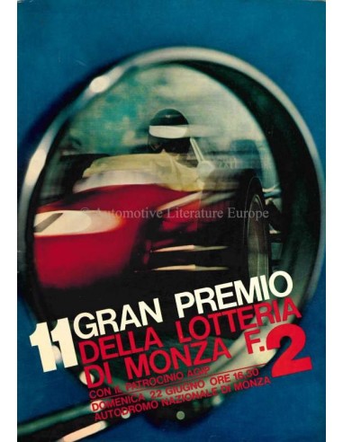 1968 GRAN PREMIO DELLA LOTTERIA DI MONZA OFFICIELE CATALOGUS ITALIAANS