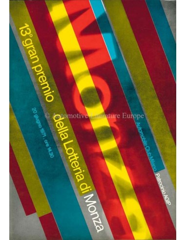 1971 GRAN PREMIO DELLA LOTTERIA DI MONZA OFFICIELE CATALOGUS ITALIAANS