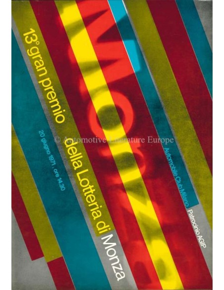 1971 GRAN PREMIO DELLA LOTTERIA DI MONZA OFFICIAL CATALOGUE ITALIAN