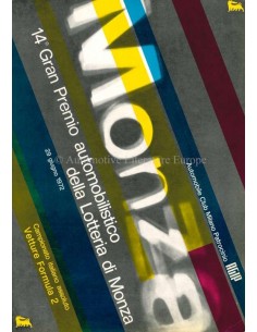 1972 GRAN PREMIO DELLA LOTTERIA DI MONZA OFFIZIELLER KATALOG ITALIENISCH
