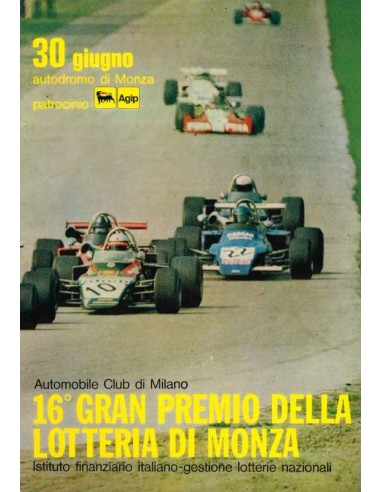 1974 GRAN PREMIO DELLA LOTTERIA DI MONZA OFFICIAL CATALOGUE ITALIAN