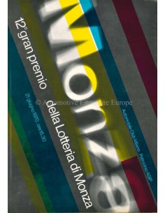 1970 GRAN PREMIO DELLA LOTTERIA DI MONZA OFFIZIELLER KATALOG ITALIENISCH