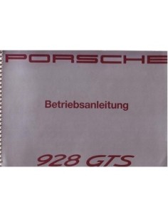 1991 PORSCHE 928 GTS INSTRUCTIEBOEKJE DUITS