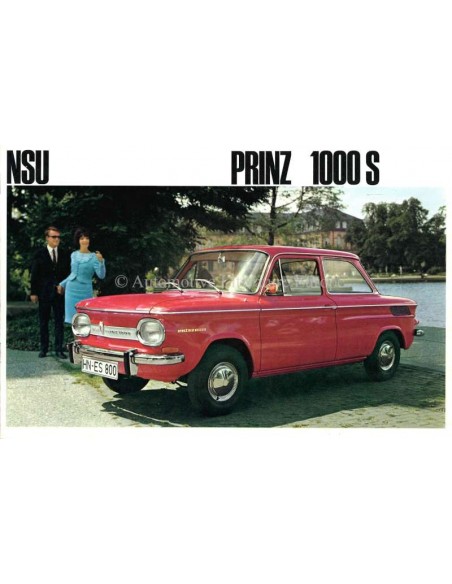 1965 NSU PRINZ 1000 S BROCHURE DUITS