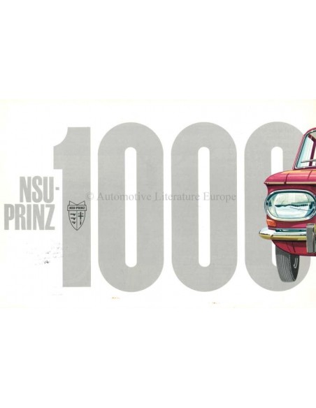 1965 NSU PRINZ 1000 BROCHURE NEDERLANDS