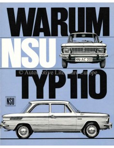 1965 NSU TYP 110 BROCHURE DUITS