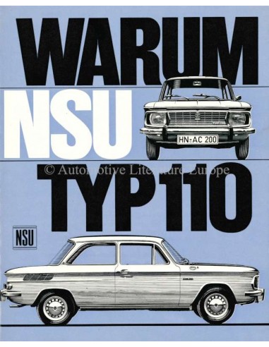 1965 NSU TYP 110 PROSPEKT DEUTSCH