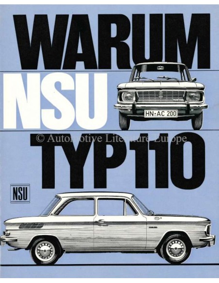 1965 NSU TYP 110 BROCHURE GERMAN