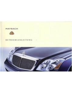 2002 MAYBACH 57 & 62 INSTRUCTIEBOEKJE DUITS