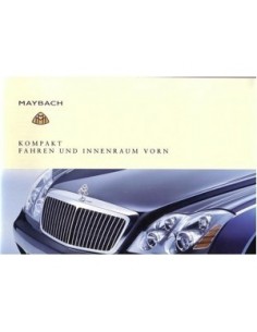 2002 MAYBACH INSTRUCTIEBOEKJE INTERIEUR VOORIN DUITS