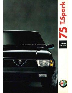 1991 ALFA ROMEO 75 T.SPARK LIMITED EDITION BROCHURE ENGLISH