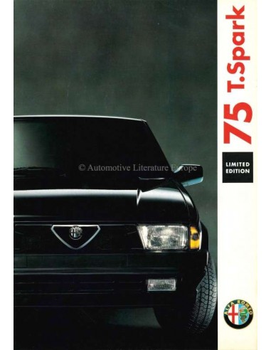1991 ALFA ROMEO 75 T.SPARK LIMITED EDITION BROCHURE ENGELS