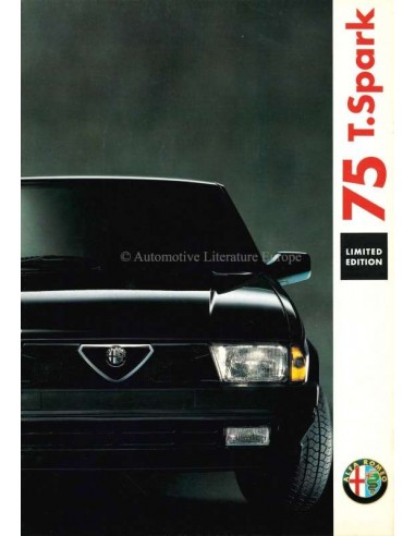 1991 ALFA ROMEO 75 T.SPARK LIMITED EDITION PROSPEKT ENGLISCH