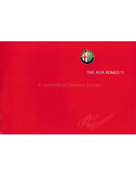 1989 ALFA ROMEO 75 BROCHURE ENGELS