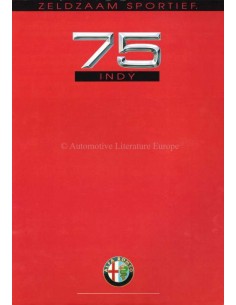1991 ALFA ROMEO 75 INDY BROCHURE NEDERLANDS