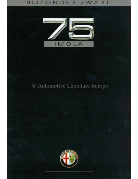 1991 ALFA ROMEO 75 IMOLA BROCHURE NEDERLANDS