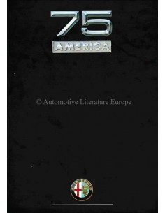 1988 ALFA ROMEO 75 3.0 AMERICA BROCHURE FRANS