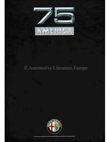1988 ALFA ROMEO 75 3.0 AMERICA BROCHURE FRENCH