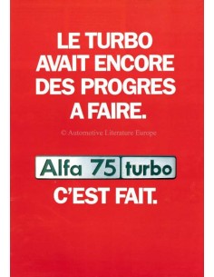 1986 ALFA ROMEO 75 TURBO PROSPEKT FRANZÖSISCH