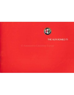 1987 ALFA ROMEO 75 BROCHURE ENGLISH