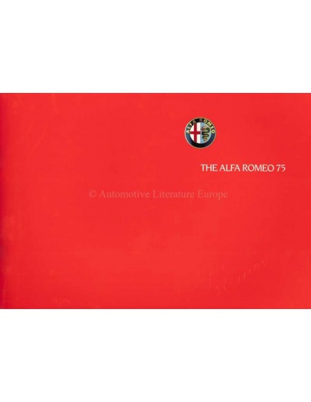 1987 ALFA ROMEO 75 BROCHURE ENGLISH