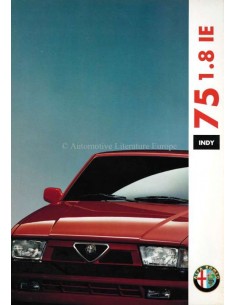 1991 ALFA ROMEO 75 1.8 IE INDY BROCHURE ITALIAANS
