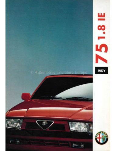 1991 ALFA ROMEO 75 1.8 IE INDY BROCHURE ITALIAANS