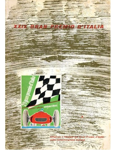 1958 29TH GRAND PRIX OF ITALY (MONZA) OFFICIAL CATALOGUE ITALIAN