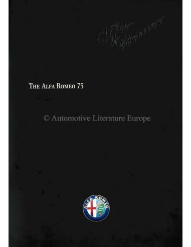 1989 ALFA ROMEO 75 BROCHURE ENGELS