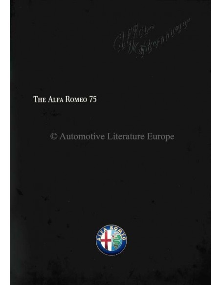 1989 ALFA ROMEO 75 BROCHURE ENGELS