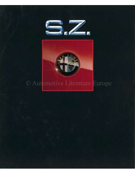 1990 ALFA ROMEO SZ HARDCOVER BROCHURE DUITS