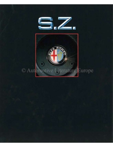 1990 ALFA ROMEO SZ HARDCOVER BROCHURE DUITS