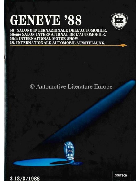1988 LANCIA GENEVA PRESSKIT ENGLISH