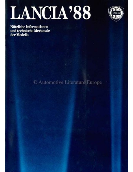 1988 LANCIA GENF PRESSEMAPPE ENGLISCH
