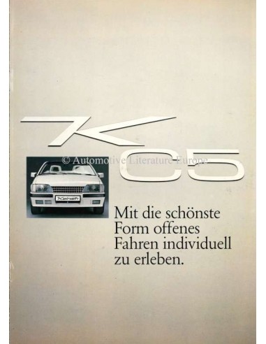 1984 OPEL MONZA KEINATH KC5 BROCHURE DUITS