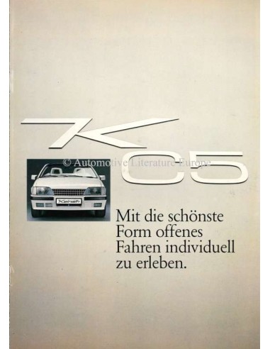 1984 OPEL MONZA KEINATH KC5 BROCHURE GERMAN