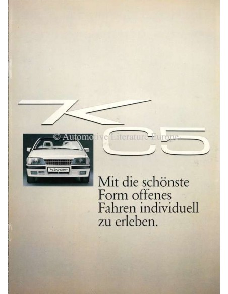 1984 OPEL MONZA KEINATH KC5 BROCHURE DUITS