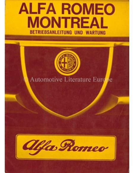 1972 ALFA ROMEO MONTREAL OWNERS MANUAL GERMAN