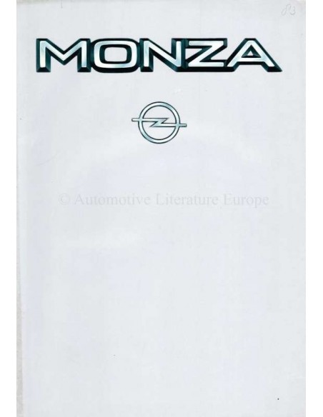 1982 OPEL MONZA BROCHURE DUTCH
