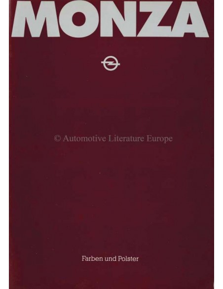 1978 OPEL MONZA COLORS & INTERIOR BROCHURE GERMAN