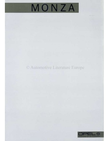 1984 OPEL MONZA GSE BROCHURE DUTCH
