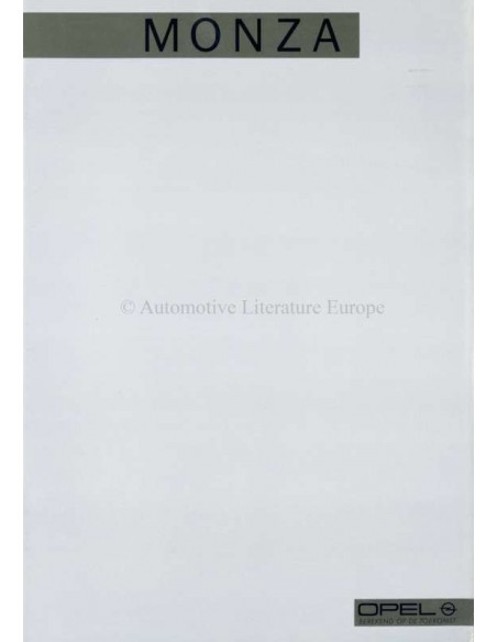1984 OPEL MONZA GSE BROCHURE DUTCH