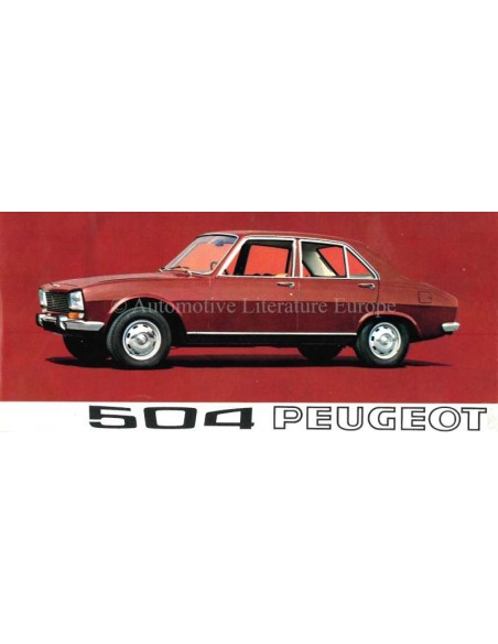 1969 PEUGEOT 504 SEDAN BROCHURE NEDERLANDS