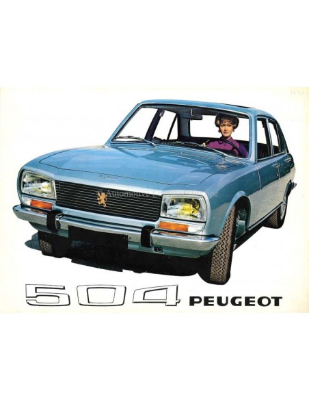 1969 PEUGEOT 504 SALOON BROCHURE DUTCH