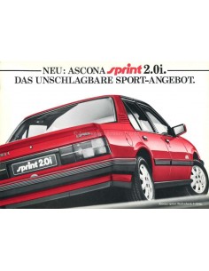 1988 OPEL ASCONA C SPRINT BROCHURE SWISS