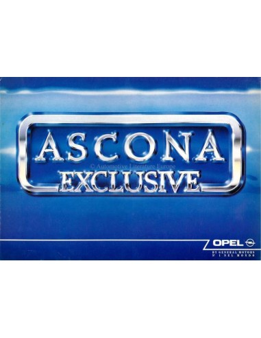 1987 OPEL ASCONA C EXCLUSIVE PROSPEKT ITALIENISCH
