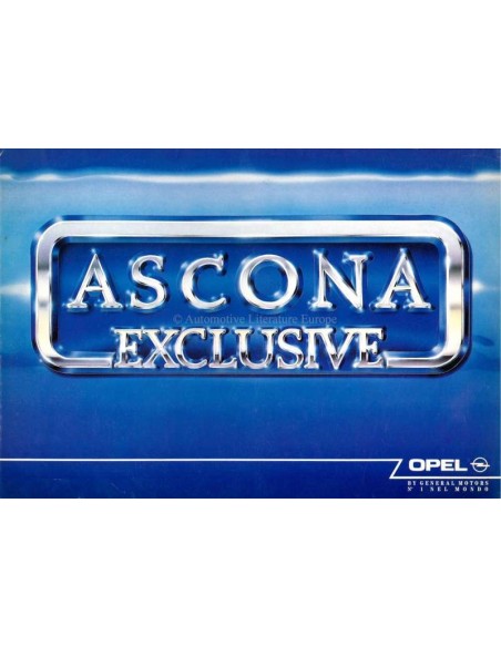 1987 OPEL ASCONA C EXCLUSIVE BROCHURE ITALIAANS